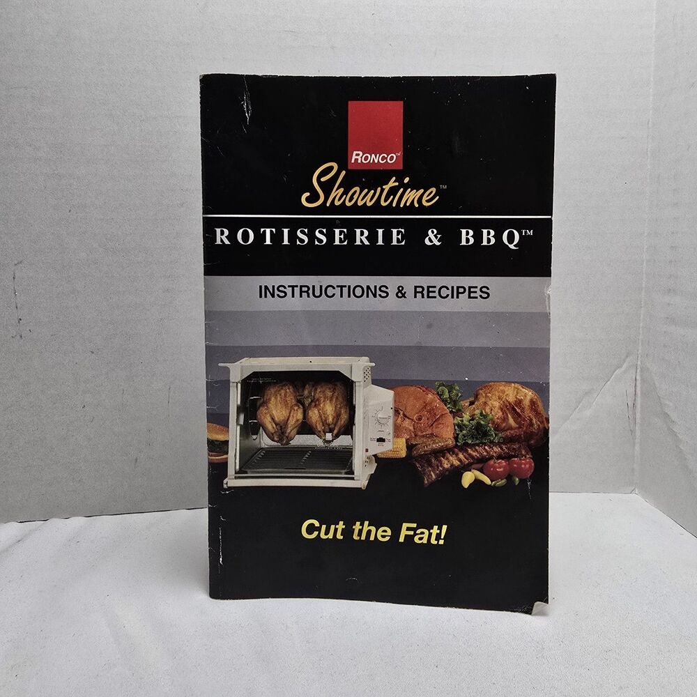 Ronco Showtime Rotisserie & BBQ Recipe Manual Instruction Book Vintage Kitchen